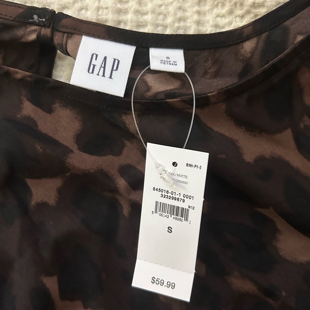 GAP Satin Boatneck Mini Dress